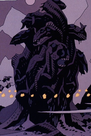 The Odru Jahad, numerous giant serpent-like creatures emerging from underground