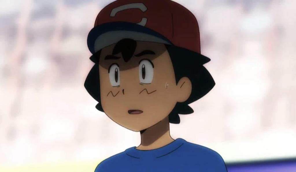 Ash looking distraught