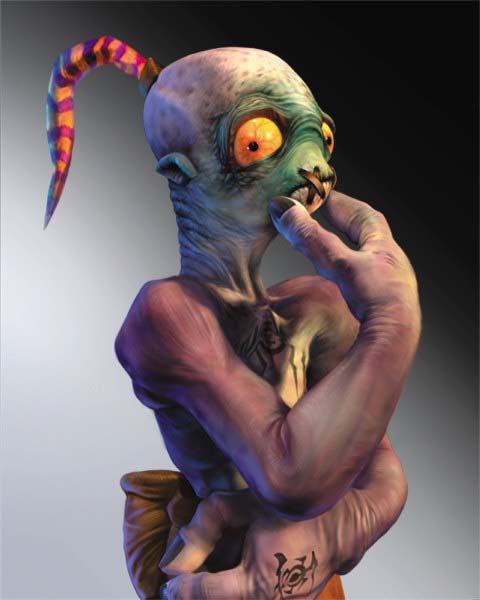 Render of Abe from Oddworld